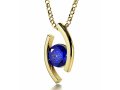 Swarovsky I Love You Eye Necklace in Gold Plate- Nano