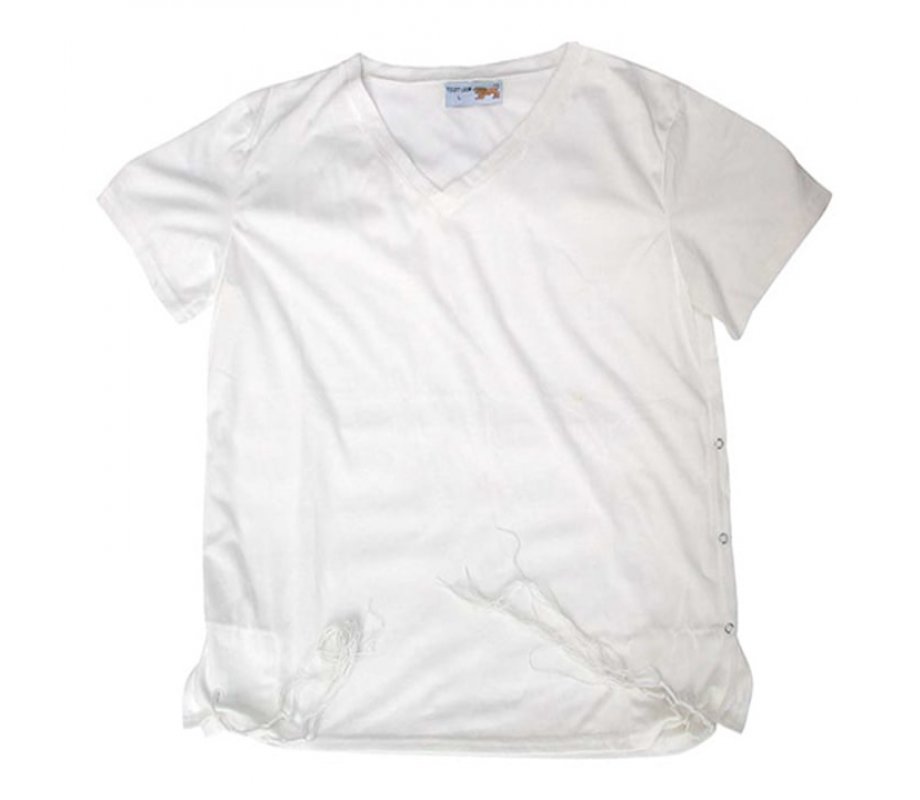 T-Shirt with Tzitzit Attached Adult Size - White