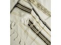 Talitania Acrylic Tallit - Black and Gold Stripes