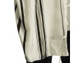 Talitania Acrylic Tallit - Black and Silver Stripes