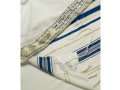 Talitania Acrylic Tallit - Blue and Gold Stripes