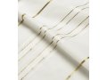 Talitania Acrylic Tallit - White and Gold Stripes