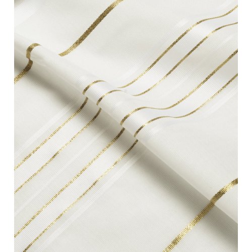 Talitania Acrylic Tallit - White and Gold Stripes