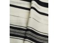 Talitania Wool Tallit - Black and Silver Stripes