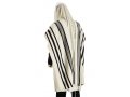 Talitania Wool Tallit - Black and White Stripes