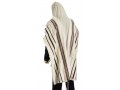 Talitania Wool Tallit - Maroon and Gold Stripes