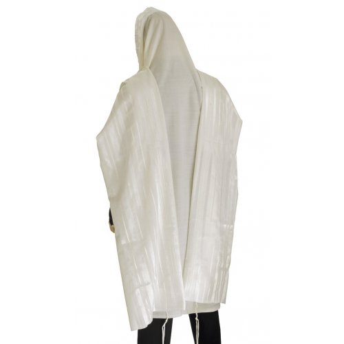 Talitania Wool Tallit - White Stripes