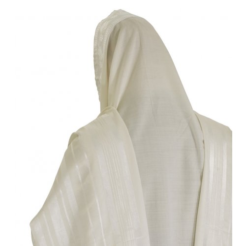 Talitania Wool Tallit - White Stripes