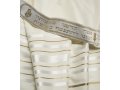 Talitania Wool Tallit - White and Gold Stripes