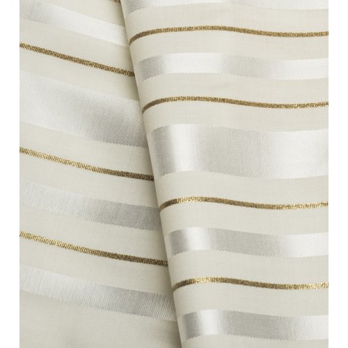 Talitania Wool Tallit - White and Gold Stripes