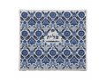 Tallit Kippah and Bag Set, Blue Geometric Floral Design - Yair Emanuel