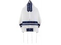 Tallit Set with Blue-Silver Stripes -Ronit Gur