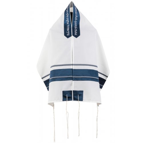 Tallit Set with Classic Blue Stripes -Ronit Gur