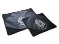 Tallit and Tefillin Bag Set, Black Faux Leather - Embroidered Breslev Flames