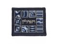 Tallit and Tefillin Bag Set with Embroidered Squares and Shapes, Blue - Yair Emanuel