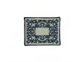 Tallit and Tefillin Bag with Full Embroidery, Silver and Blue Flowers - Yair Emanuel