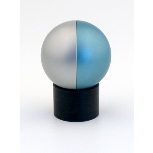 Teal Travelling Aluminum Shabbat Candlesticks Ball Series by Agayof