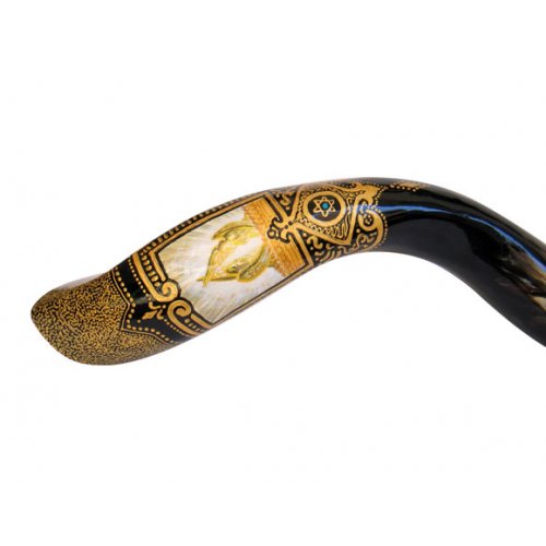 Ten Commandments Hand Painted Yemenite Shofar