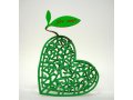 Think Green Free Standing Double Sided Heart Sculpture - David Gerstein