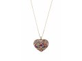 Thousand-Flowers Colorful Heart Pendant by Adina Plastelina