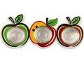 Three Joined Apple-shaped Honey Dishes, Colorful - Dorit Judaica