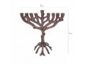 Tree of Life Metal Chanukah Menorah, Bronze - Yair Emanuel