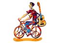Troubadour Rider Free Standing Double Sided Bicycle Sculpture - David Gerstein