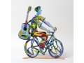 Troubadour Rider Free Standing Double Sided Bicycle Sculpture - David Gerstein