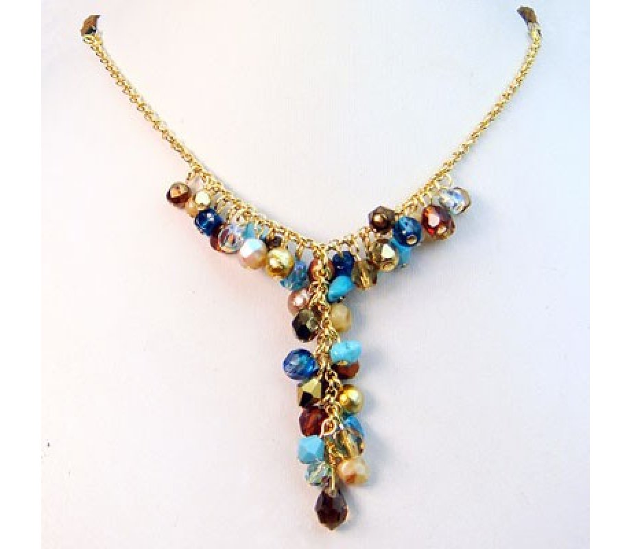Turquoise Cascade Necklace - Edita