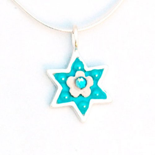 Turquoise Star of David Necklace - Ester Shahaf