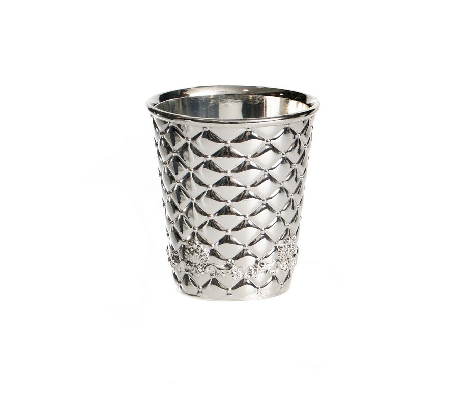 Two Junior Kiddush Cups for Children, Diamond Decorated - Holds a Revi'is 100 ml