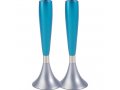 Two Tone Anodized Aluminum Slender Candlesticks - Yair Emanuel