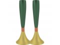 Two Tone Anodized Aluminum Slender Candlesticks - Yair Emanuel