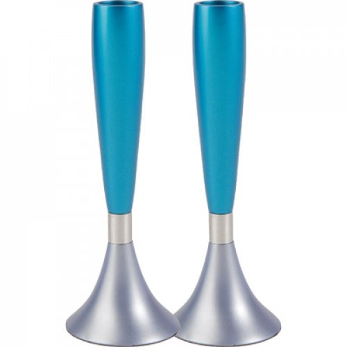 Two Tone Anodized Aluminum Slender Candlesticks - Yair Emanuel