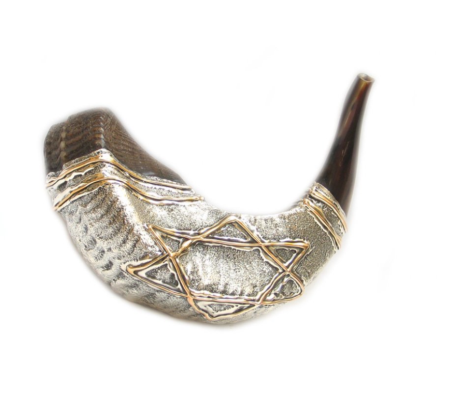 Two Tone Silver Ram's Horn Shofar