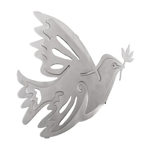 Two-in-One Anodized Aluminum Trivets, Dove of Peace - Yair Emanuel