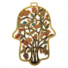 Wall Hamsa, Colorful Birds Design - Yair Emanuel