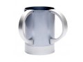 Wash Cup Natla with Words Al Netilat Yadayim, Two Tone in Gray - Yair Emanuel