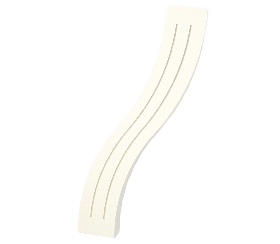 White Anodized Aluminum Mezuzah Case, Wave Design - Adi Sidler