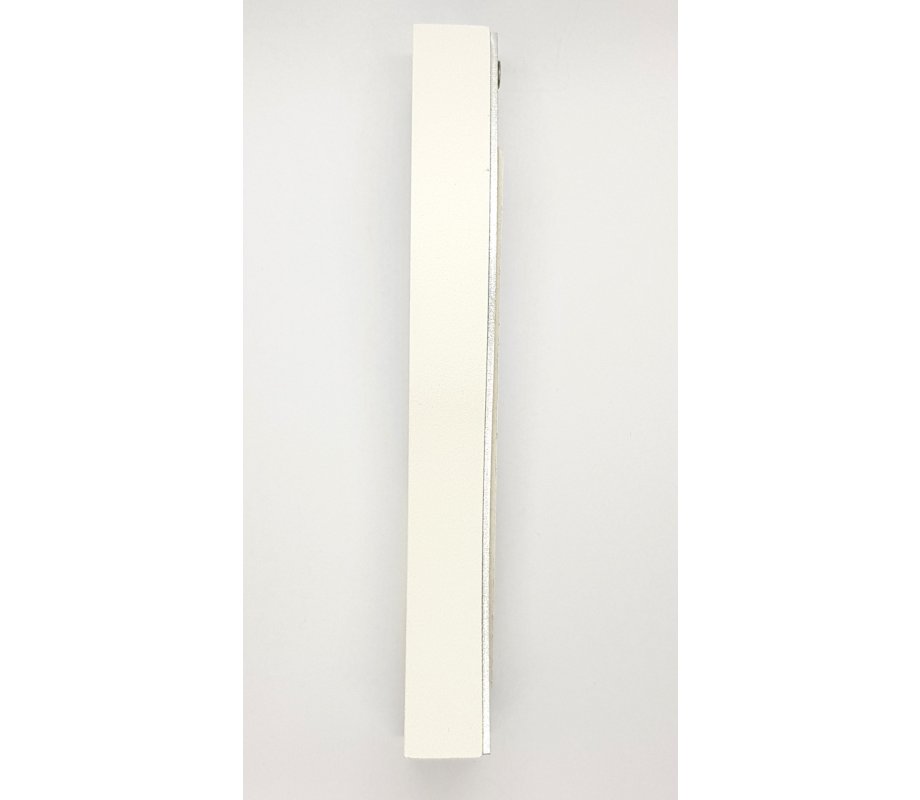 White Anodized Aluminum Mezuzah Case, Wave Design - Adi Sidler