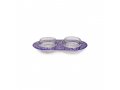 White Flower Design Glass and Metal Candle Holders for Tea Lights - Yair Emanuel