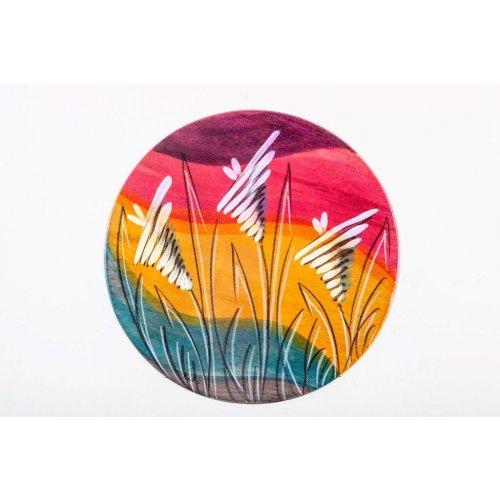 Windy Design Round Placemat - Kakadu