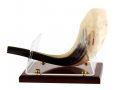 Wood Base Acrylic Stand for Ram's Horn Shofar