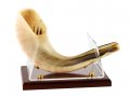 Wood Base Acrylic Stand for Ram's Horn Shofar