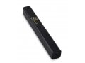 Wood Mezuzah Case, Black Color with Gold Shin Outline - Selection for Lengths