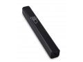 Wood Mezuzah Case, Black Color with Silver Shin Outline - Selection for Lengths