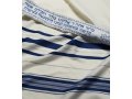 Wool Tallit Prayer Shawl by Talitnia - Blue & Silver Stripes
