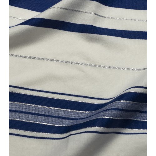 Wool Tallit Prayer Shawl by Talitnia - Blue & Silver Stripes