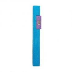 Yair Emanuel Anodized Aluminum Mezuzah Case With Rectangle - Turquoise