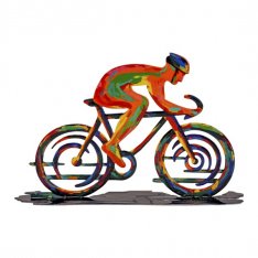 Yair Emanuel Bicyclist Two Sided Table Sculpture